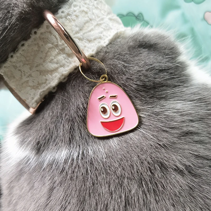 Cartoon Personalized Cat Dog Pet ID Tag Custom Free Engraved Pet ID Name for Cat Puppy Dog Collar Tag Necklace Collar Nameplate
