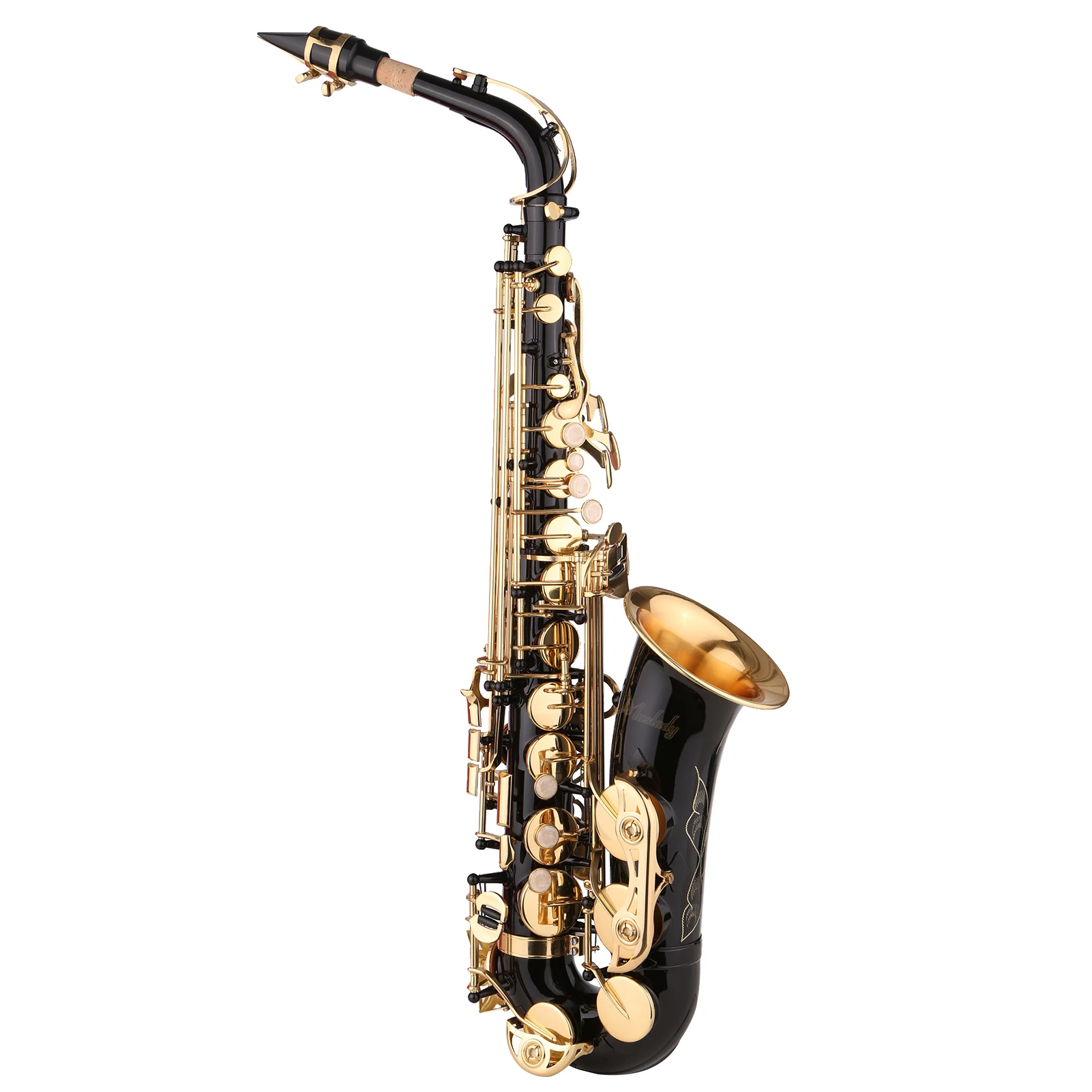 Muslady Black Paint E-flat Sax for Beginner Student Intermediate Player Brass Eb Alto Saxophone with Mouthpiece Carrying Case saxophone musical instrument saxophone parts accessories