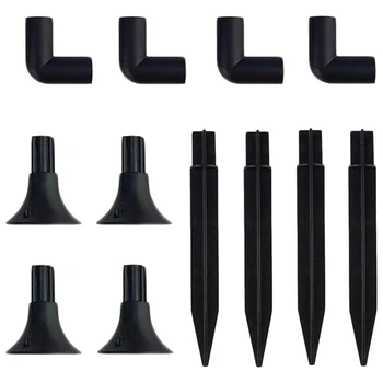 

12 Ground Pole Solar Pole Ground Poles for Garden Lights (4 Plastic Spikes, 4 Plastic Bases, 4 Connecting Tubes)