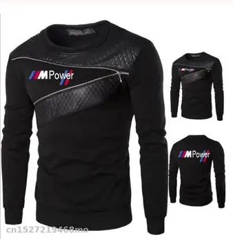 

2020 Fashion round neck for bmw power sweater men with zipper decoration coat motorsport car Motorcycle Cycling Mens jersey