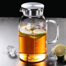 1800 мл необычный, прозрачный стеклянный кувшин горячий/холодный чайник-кувшин для воды контейнер для соков бутылка вечерние кухонные инструменты