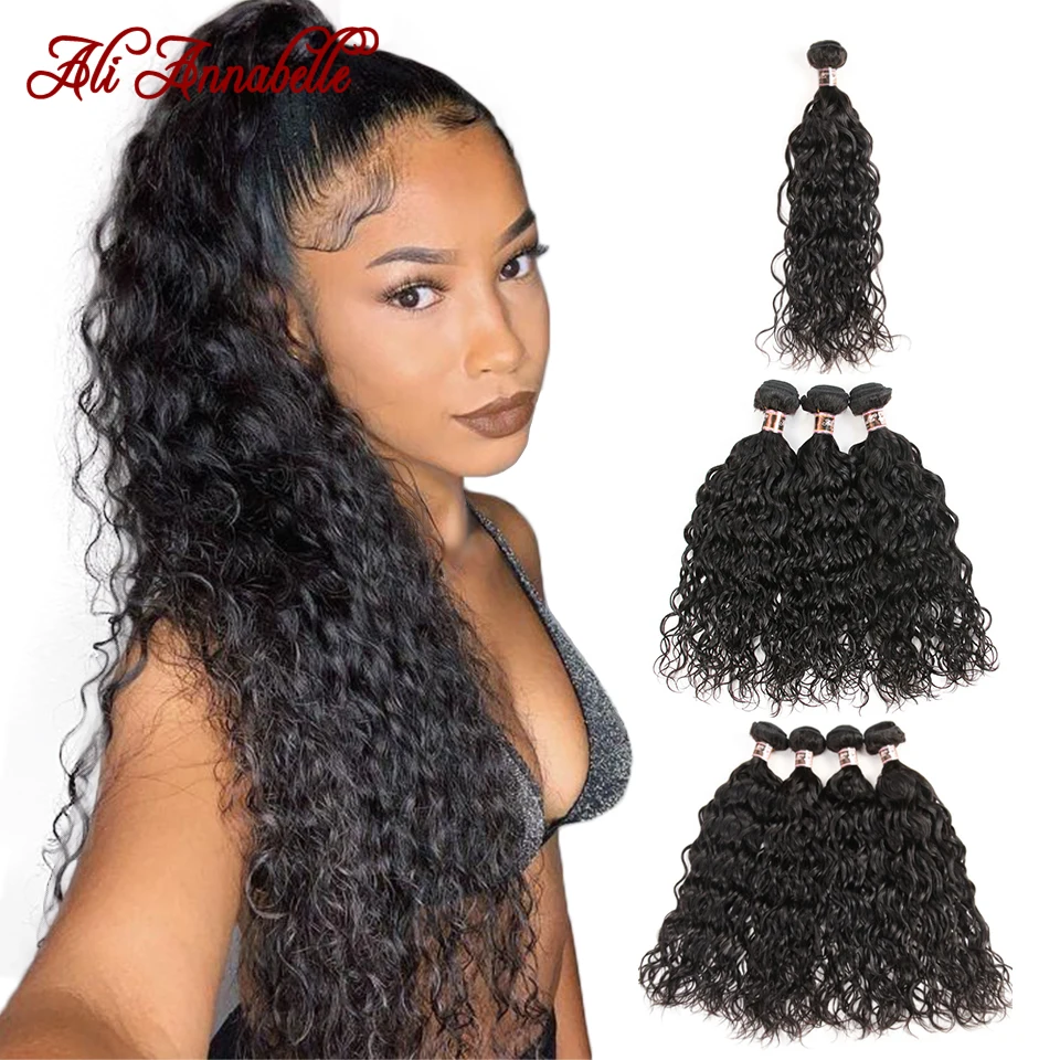 Weave Bundles Ali Annabelle Hair-Extensions Human-Hair Brazilian 10--28-remy 1/3/4pieces