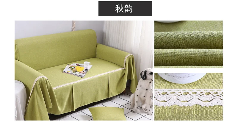 Yaapeet Sofa Cover Solid Color Universal Sofa Towel All-inclusive Dust Couch Cover Home Decoration Slipcover 1/2/3/4-seater