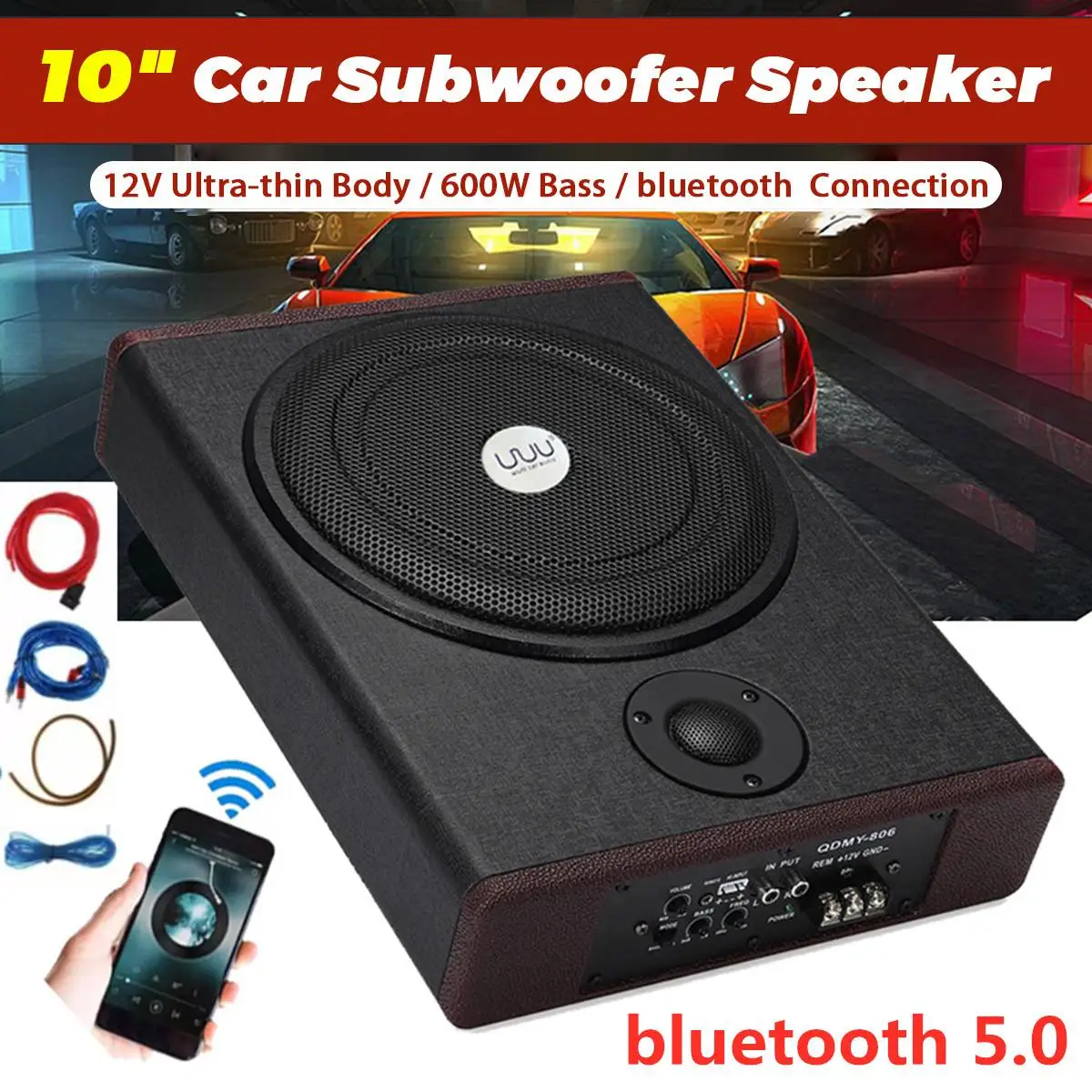 Car Amplifier Subwoofer Car Audio Slim 