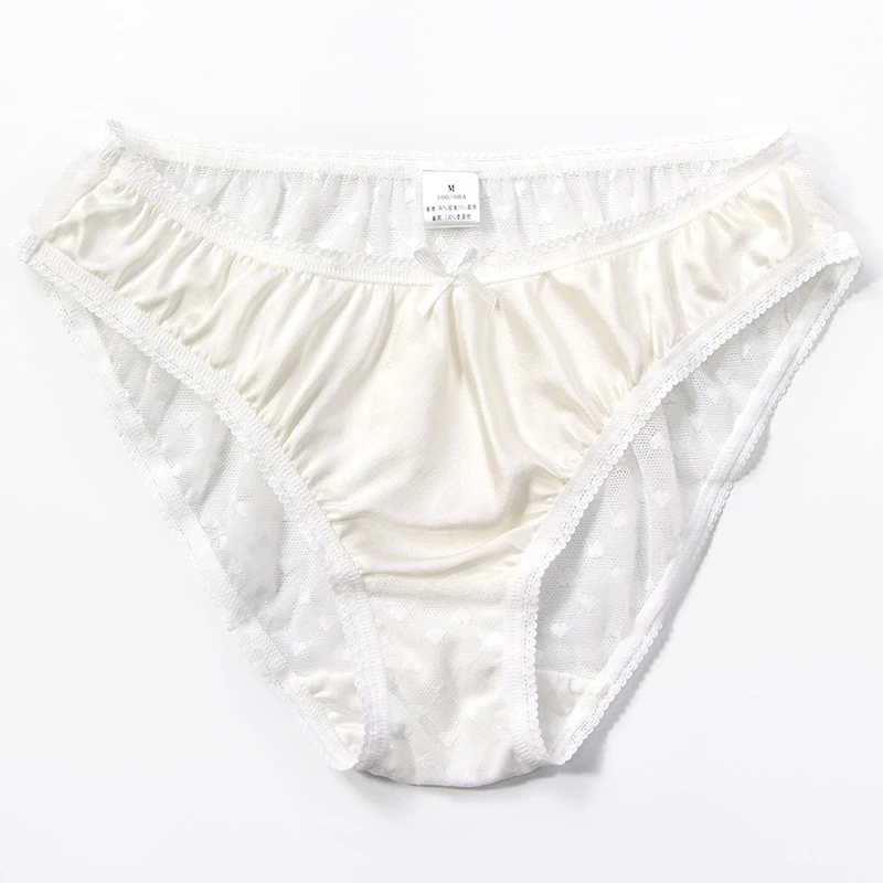 2 шт./лот новинка Трусы из натурального шелка нижнее белье для женщин прозрачные