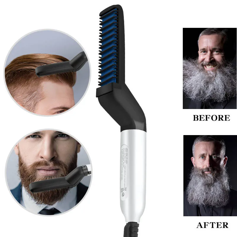 Щипцы для завивки волос для мужчин все в одном керамический утюжок для укладки волос Расческа для бороды выпрямитель утюги набор для завивки волос Быстрый стайлер для мужчин