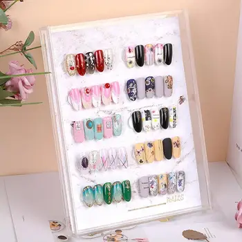 

Transparent Acrylic Nail Display Shelf Nail Polish Color Showing Board Holder Manicure Display Shelf Nail Salon Accessories