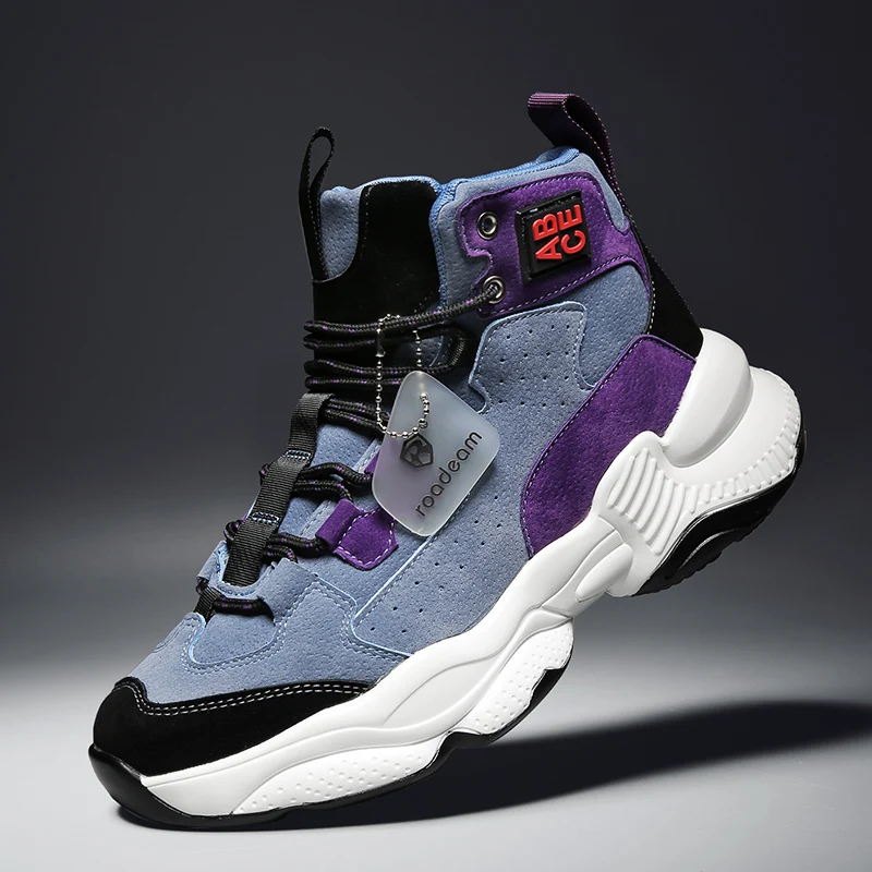 

New thick-soled basketball shoes high-top sneakers trend casual men's shoes men's explosion models father tide shoes