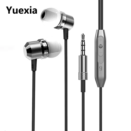

Yuexia Magnetic Dynamic Music Heavy Bass Earphone with Mic Headset Metal In-Ear Earbuds For iPhone Samsung Xiaomi Huawei