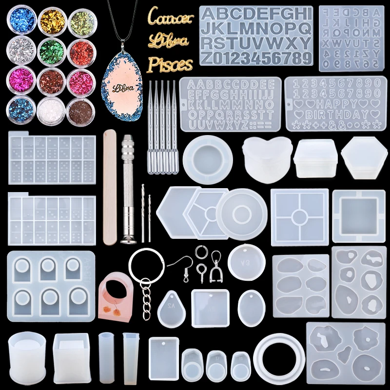 Kit De 6 Moldes De Silicona Para Resina - Incluye Portabolígrafos, Ceniceros Y Posavasos, DIY Manualidades