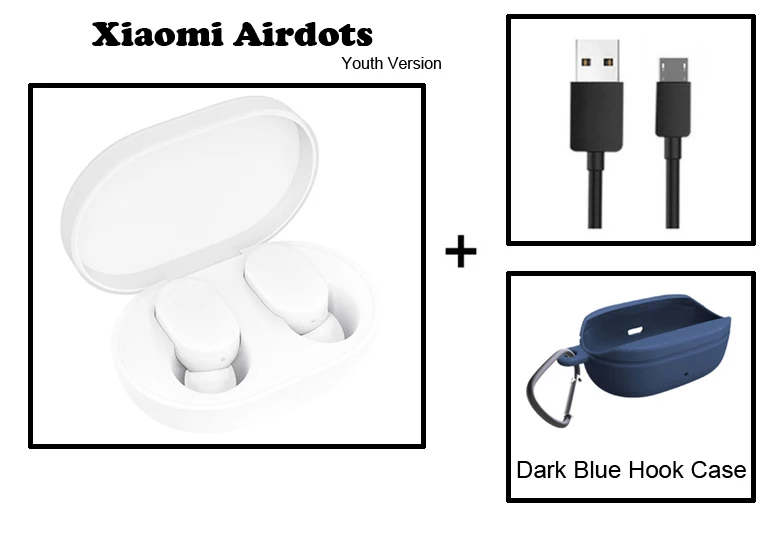 Xiaomi AirDots Молодежная версия TWS беспроводные Bluetooth наушники 5,0 с микрофоном и зарядной док-станцией - Цвет: Airdots youth HookDB