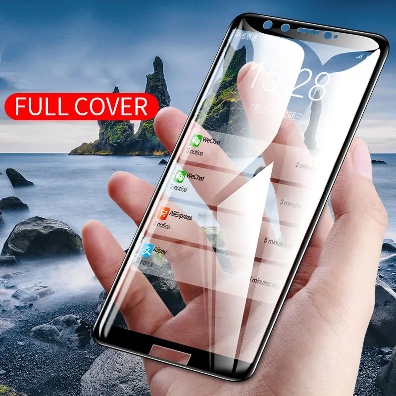 

3Pcs Full Tempered Glass For Huawei Honor 10 9 8 lite 8S 8C Protective Glass For Honor 9X 8X Max 9X Pro Screen Protector Glass