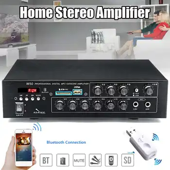 

220V 2 Channel Home Stereo Amplifiers 100W+100W bluetooth 4.0 HIFI Power Audio Amplifiers Home Karaoke Amplifiers Car Amplifiers