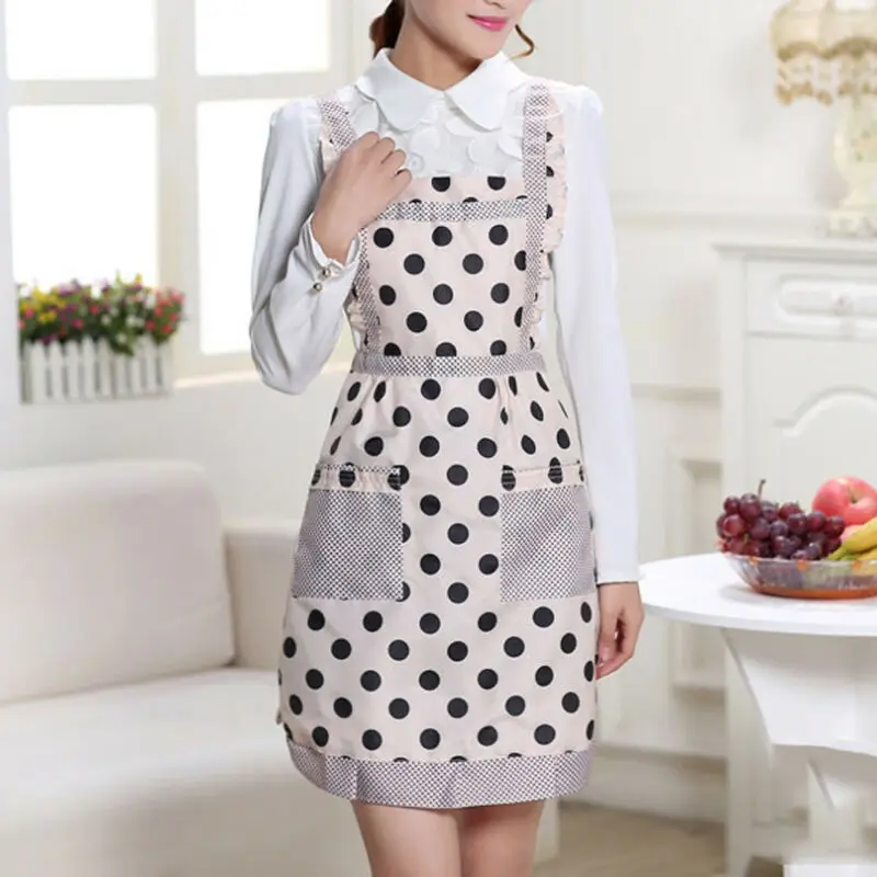 Brand New Hot Sales Women Cooking Chef Kitchen Home Restaurant Bib Aprons Dress With Pocket Gift