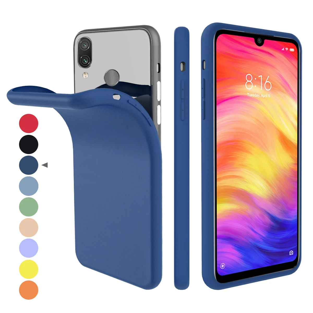 

For Xiaomi Redmi Note 7 Note 8 Case Silicone Built-in Velvet Shockproof Matte Soft TPU Cover For Redmi Note 8 Pro 7 Pro 7S Case