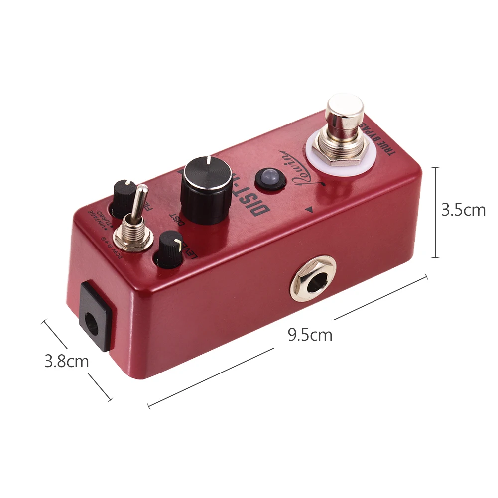 Rowin LEF-301C DIST-III аналоговая гитара с эффектом искажения педаль эффектов 2 режима работы корпус из алюминиевого сплава True Bypass аксессуары для гитары