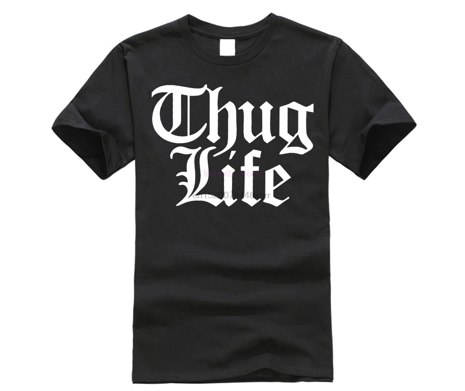 Футболка THUG LIFE S-XXL Хип-хоп рэп 2PAC гангста менвысокое качество Пользовательские