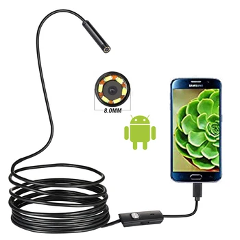

720P 8MM OTG Android Endoscope Camera 1M Video Endoscope Borescope Inspection Camera Windows USB Endoscope for Car
