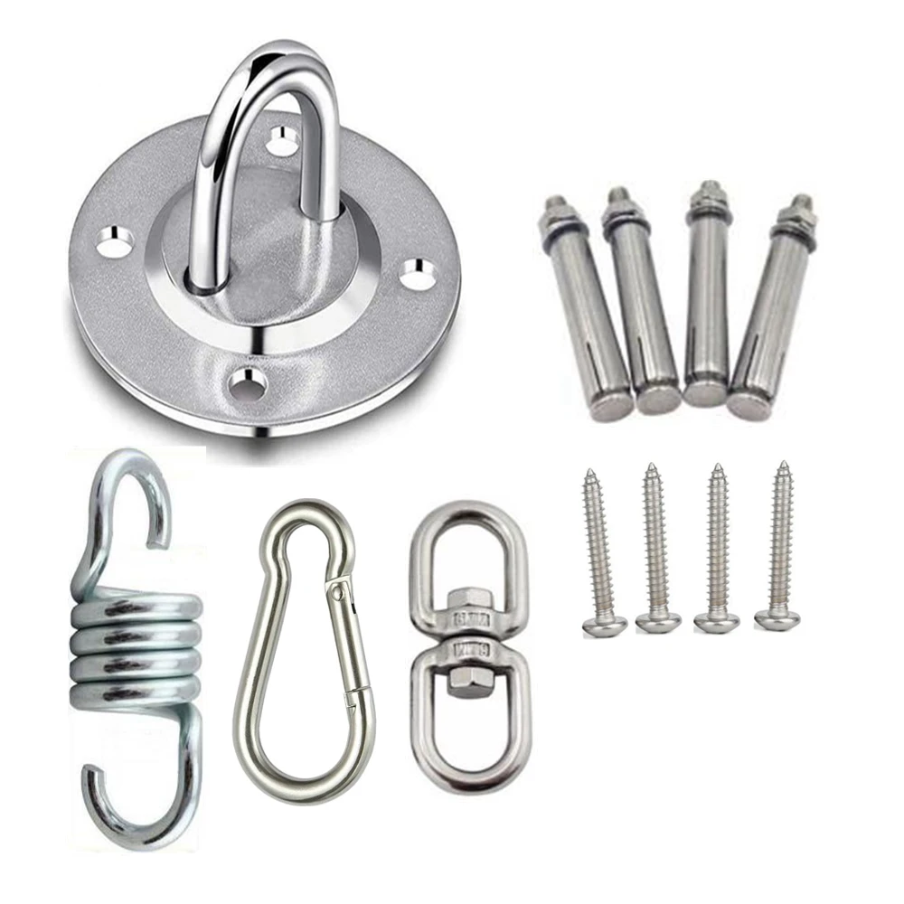 Details about   Stainless Steel Ceiling Buckle Mount Hook Fixed Disc for Yoga Hammock Sandbag 