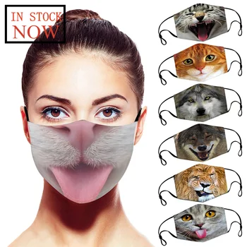 

Adult Couple Printing Mask Outdoor Cycling Breathable Sports Mask Dust Mouth Cover Washable Reusable Mouth Mask Mascarillas