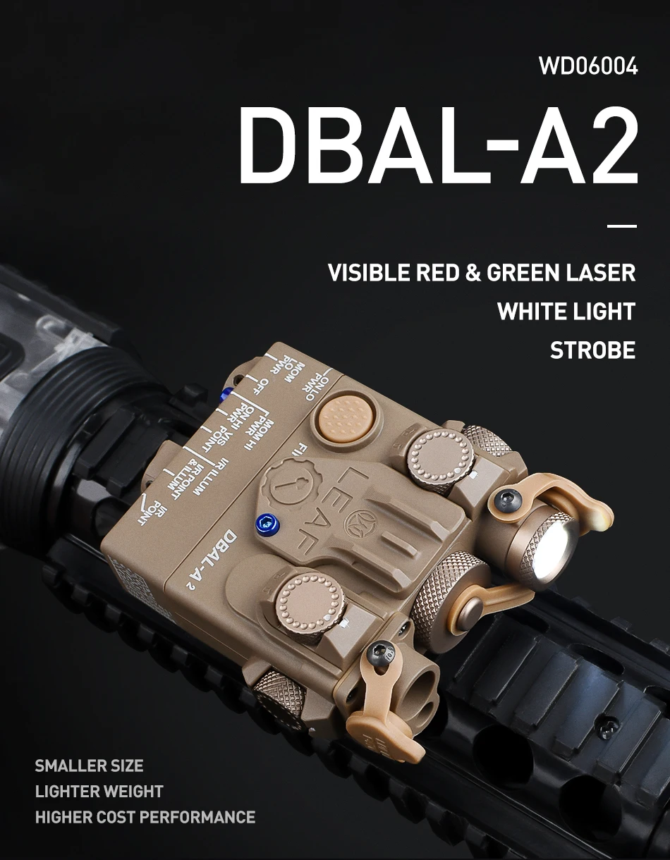 Vermelho com Mira Iluminação de Luz Branca com Montagem Wadsn Airsoft Tacital Mini Dbal-a2 Verde & Laser Led qd Caça Arma Luz Peq 2 Wadsn airsoft tacital peq mini DBAL-A2 verde