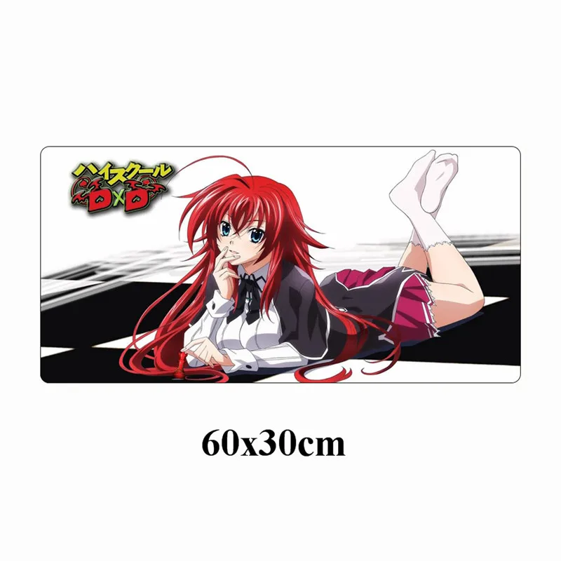 Большой Школьный DXD 60x30 см аниме коврик для мыши Otaku XXL сексуальная девушка игровой коврик для мыши фиксирующий край резиновый прочный компьютерный стол коврик - Color: Yellow