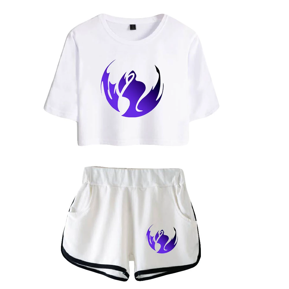 

2021 Solo Leveling Tracksuit Two Piece Set Summer Short Sleeve Top+Shorts Fashion Korean Manga Suit Women's Set Clothes