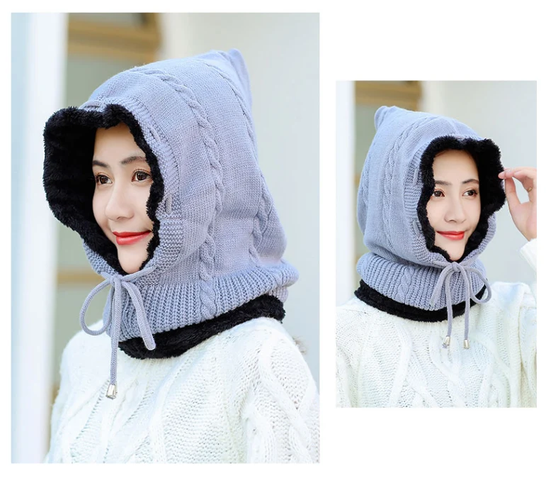 Зимняя вязаная шапка бини женский шарф Skullies Beanies Зимние шапки для мужчин женские шапки Gorras Bonnet маска брендовые шапки