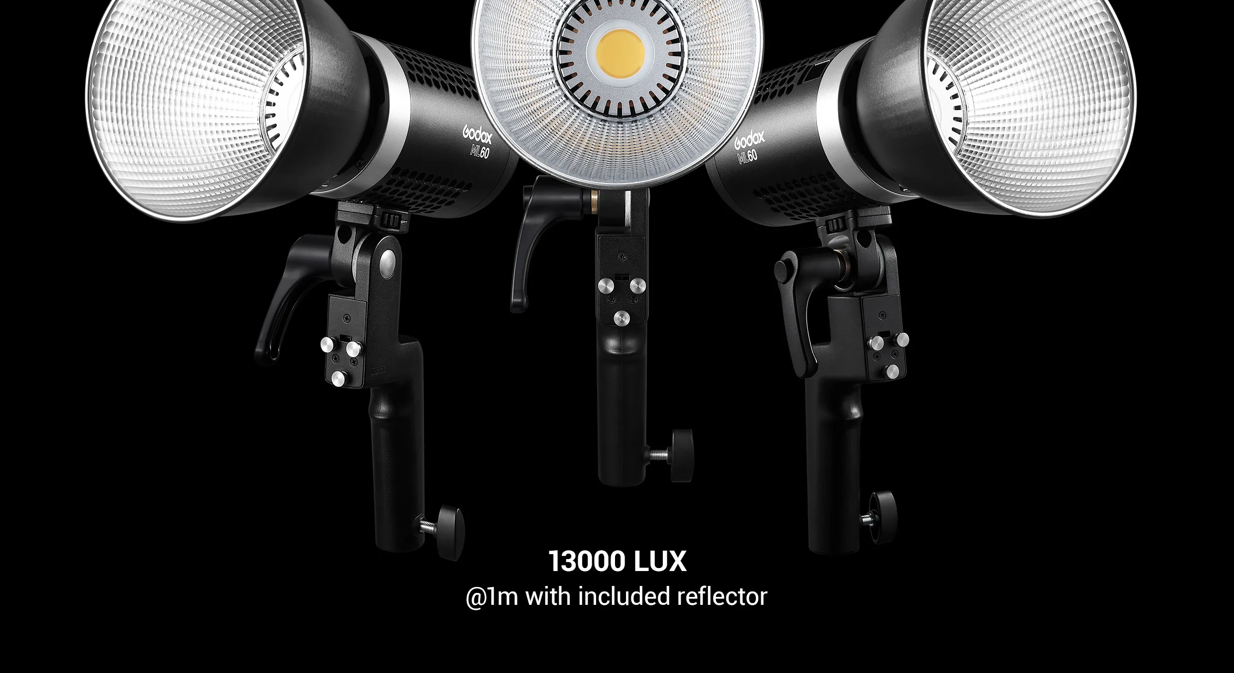Godox ML60 60W Handheld LED Video Light CRI96+ TLCI 97+ with 2*NP