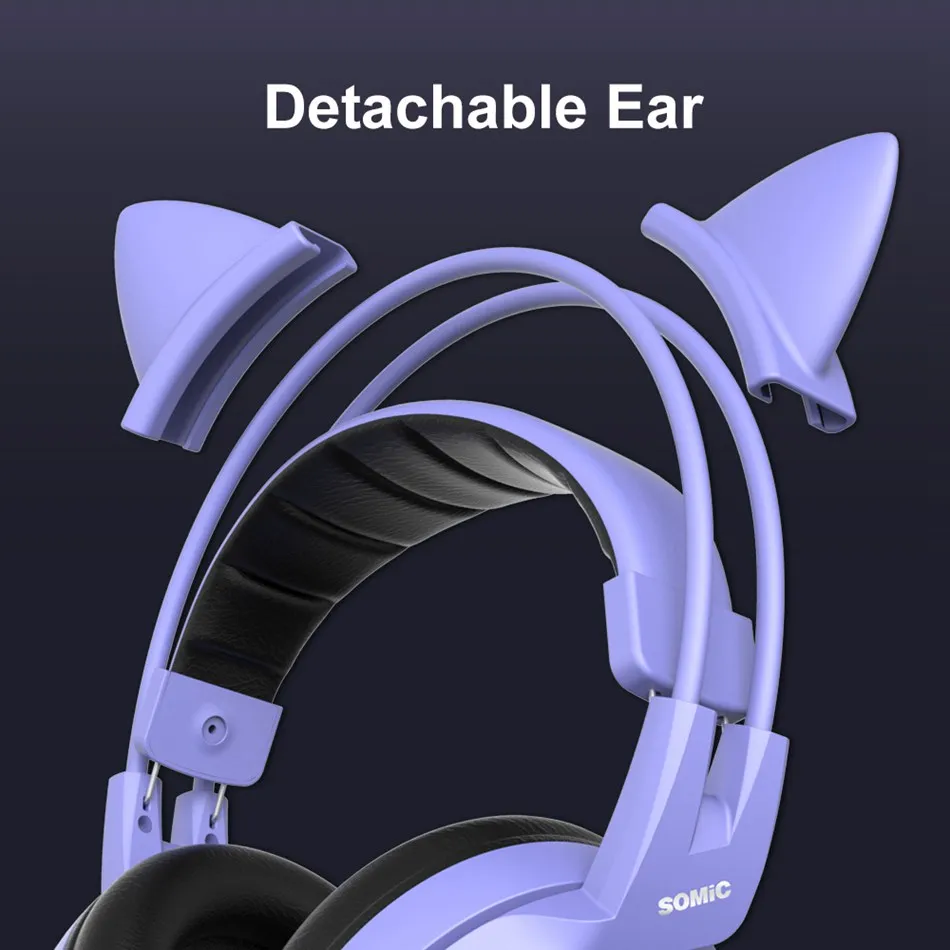 Somic g951s roxo estéreo gaming headset com