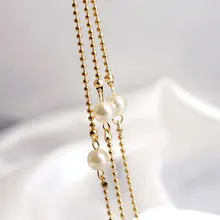 Многослойные пляжные украшения для ног модный Европейский и американский популярный браслет на ногу с искусственным жемчугом набор K335