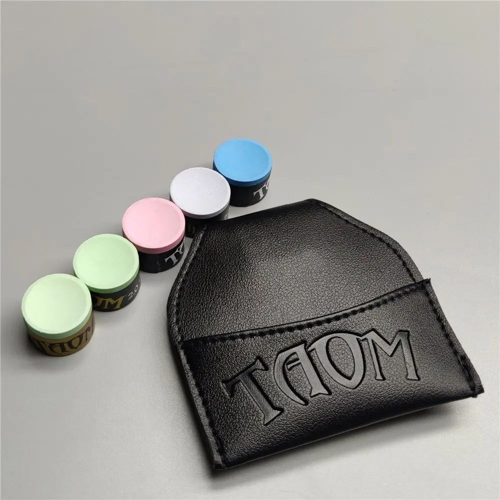 TAOM Chalk Paunch Leather Chalk Holder Professional Pool Pyramid Snooker Carom Billiards Chalk