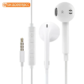 

HD Mic Wired Earphone Super Bass Noise Reduction Headset Hifi Stereo In Ear Earpiece Cell Phone Accessories 3.5mm For iPhone 6 7