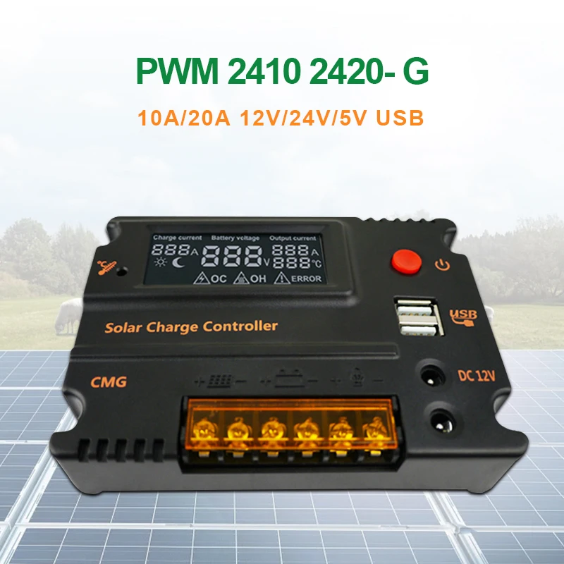 Sxstar 10A Solar Charge Controller,Solar Panel Battery Intelligent Regulator with USB Port Display Overload Protection Temperature Compensation 12V/24V Sxstar 10A Solar Charge Controller,Solar Panel Battery Intelligent Regulator with USB Port Display Overload Protection Temperature Compensation 12V/24V