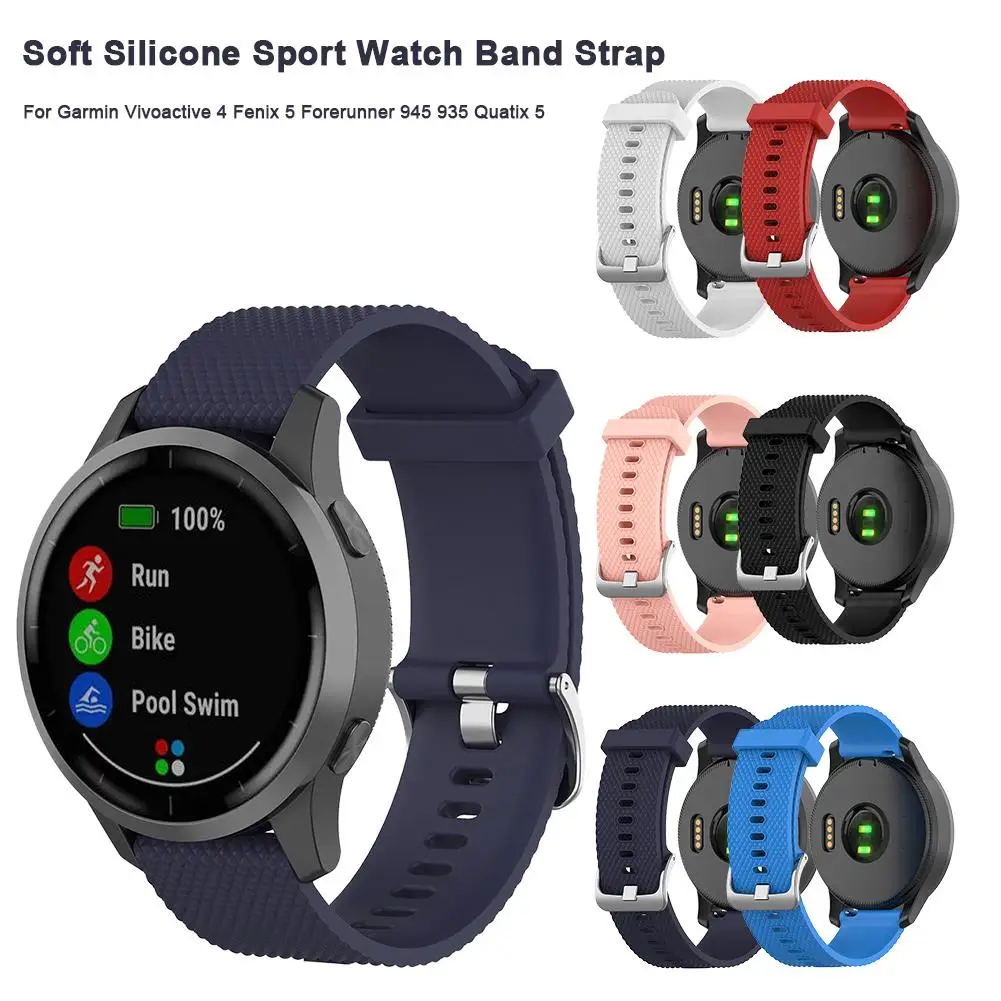 Спортивные часы ремешок браслет на запястье для Garmin Vivoactive 4 Fenix 5 Forerunner 945 935 Quatix 5 gps умный Браслет