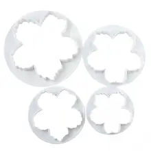 4 шт./лот Пион Цветочные украшения помадка торт Сахар ремесло печенье плесень инструмент для выпечки