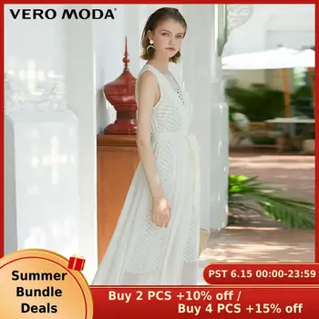 

Vero Moda Women‘s Summer Sundress See-through Polka Dots Sleeveless Chiffon Dress | 31927A522