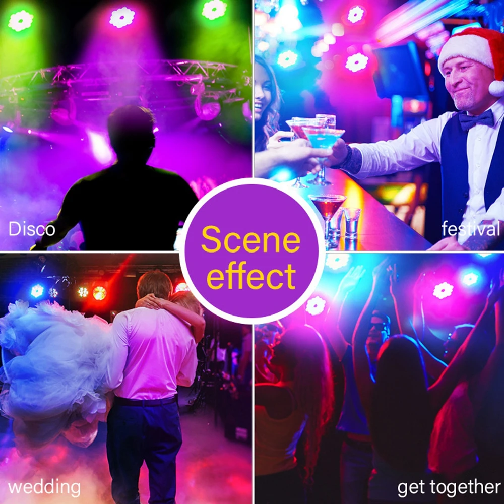 

36 Led Led Stage Light Rgb Crystal Magic Ball Lamp Dmx Par Licht 110-240V Disco Club Party Licht Professional Stage