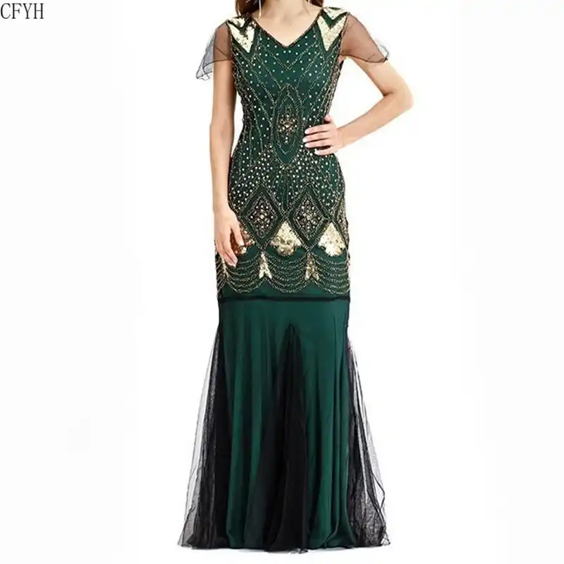 long sleeve gatsby dress