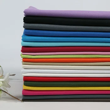 

2 Meters Solid Color Plain Cotton Canvas Fabric 150cm Width Sofa Cover Curtain Table DIY Cloth Material 20 Colors