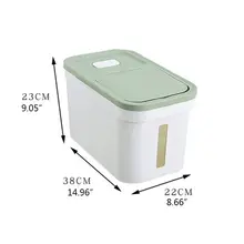 Контейнер для риса, коробка для хранения еды, кухонная организация с мерной шкалой, бак 72XF