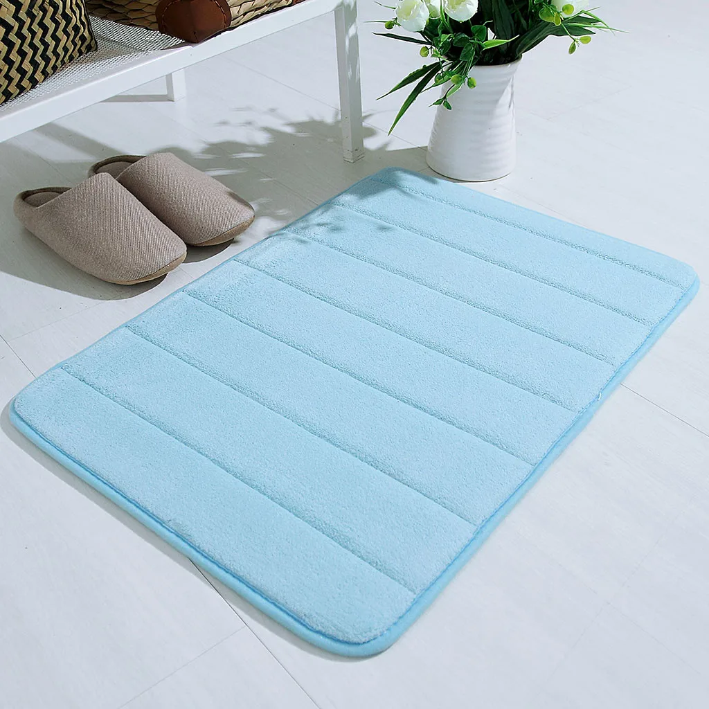 Absorbent Soft Memory Foam Mat Bath Bathroom Bedroom Floor Shower Rug Decor Rugs Mat Fleece Bathroom Set Rug Bathroom Gadget#40