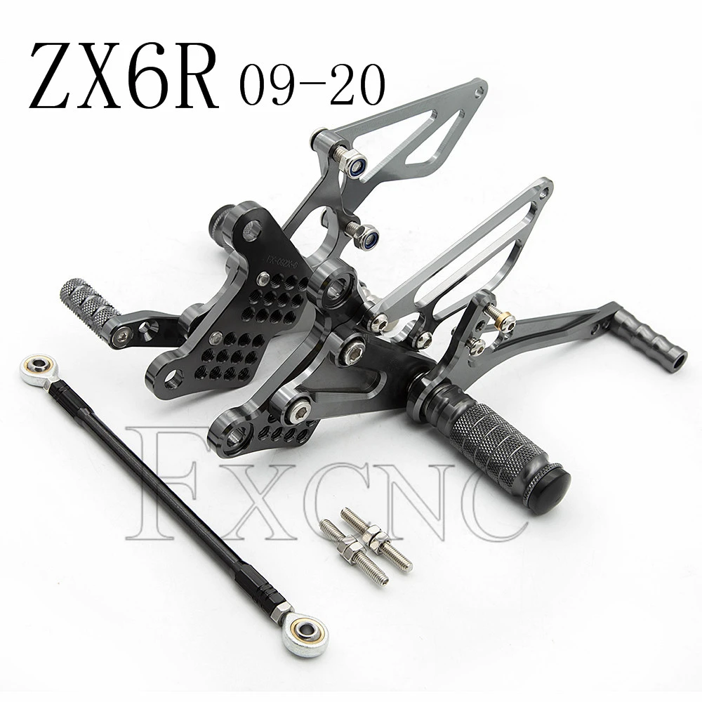 CNC Rearset For Kawasaki Ninja ZX6R 636 ZX636 ZX 6R ZX 6R 636 Aluminum