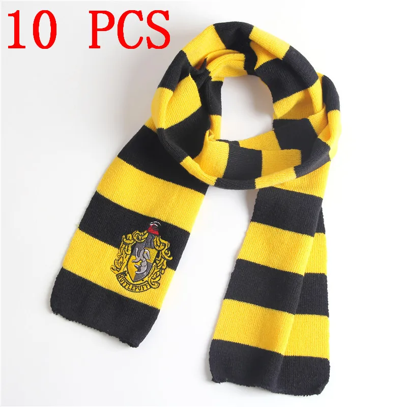 SYDanne 10 шт./лот Hufflepuff шарф Галстуки маскарадные костюмы Гриффиндор Слизерин Hufflepuff Ravenclaw галстук Гермиона Грейнджер - Цвет: Hufflepuf