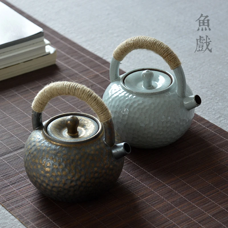 

Китай, Цзиндэчжэнь, ретро, винтажная Античная керамическая Бытовая плитка, кулинарный чайник, чайник для воды