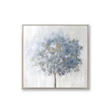 

Modern abstarct gold foil big money tree picture for wall decoration Hand drawn oil painting on cavnas for living room bedroom