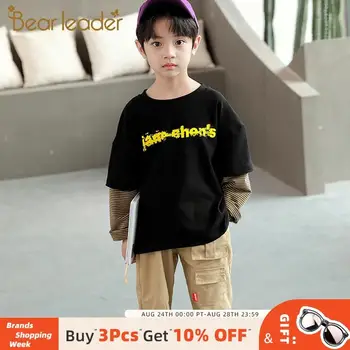 

Bear Leader Thin Autumn Long Sleeve Casual Active Outfits Lettern Print Tops and Solid Overalls Pants 2020 New Fashion Suits
