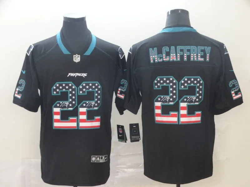 MEN Men New high quality Carolina Christian McCaffrey Panthers jersey Olive/Gold - Цвет: MEN