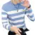 Para Hombre,Suéter De Marca Otoño Lnvierno 2021, Suéter Ajustado De Lana Para Hombre, Jersey Informal A rayas Para Hombre,Jerse