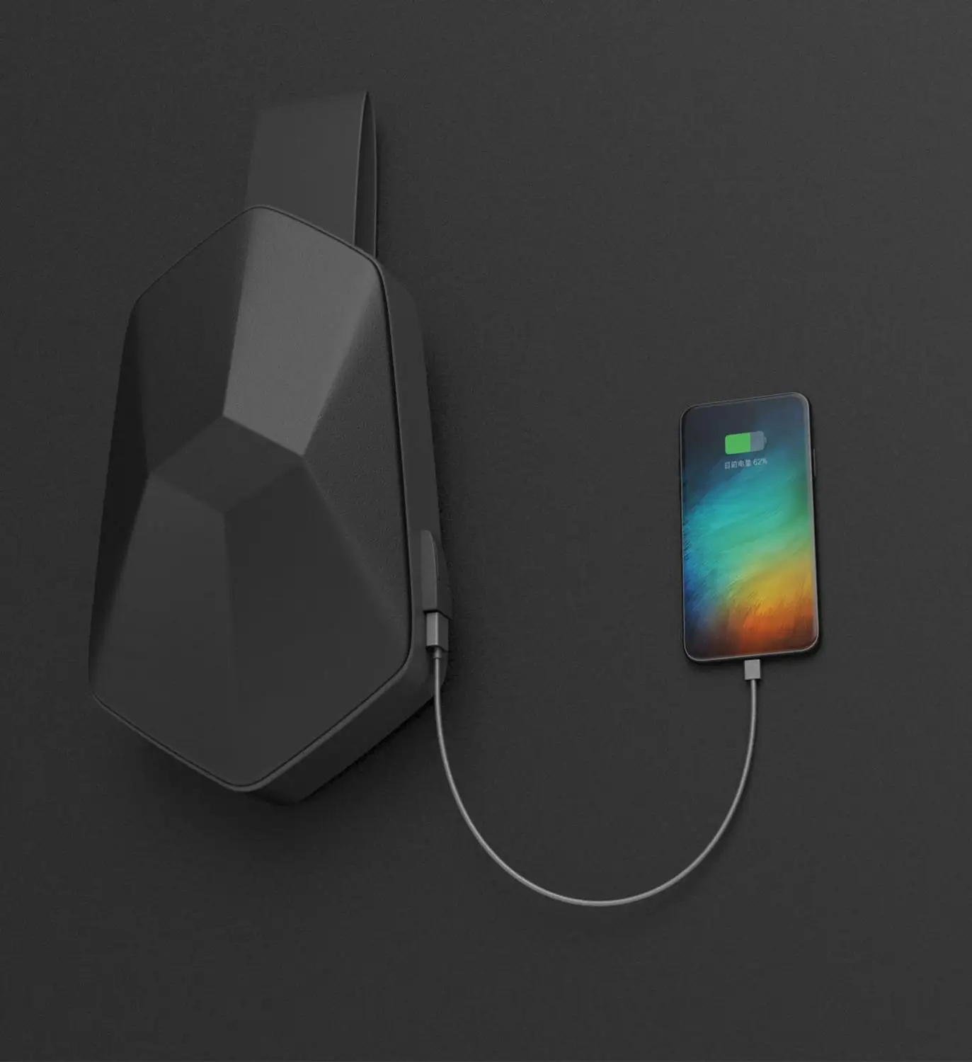 MI Mijia BEABORN Polyhedron PU Рюкзак USB Сумка водонепроницаемая цветная спортивная сумка на грудь для отдыха для мужчин и женщин путешествия Кемпинг